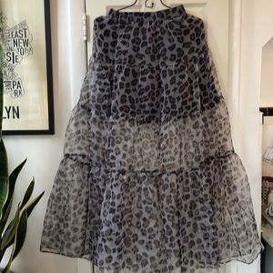 Zara Leopard print skirt